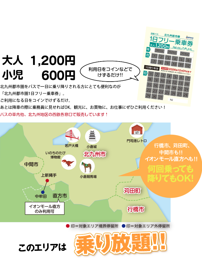 このエリアは１日乗り放題